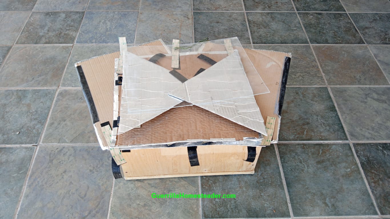 DIY Solar Oven Folded Up For Storage DIY Solar Oven Folded Up For Storage